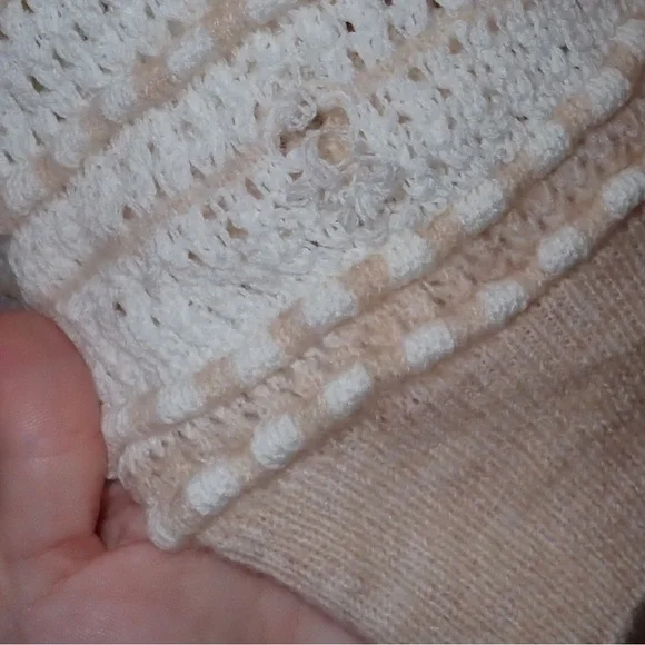 By Anthropologie Open-Stitch Checkered Sweater size S - Picture 10 of 14